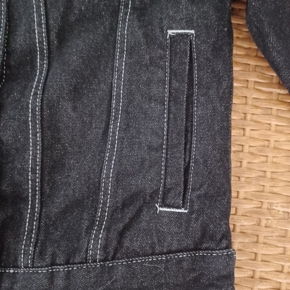 Members Only Looney Tunes Reversible Black Denim Jacket Womens Med MWL170101-BLK - Picture 14 of 16